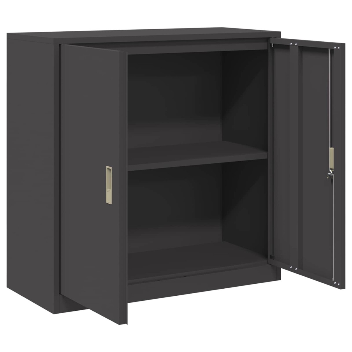 vidaXL Ντουλάπι αποθήκευσης Μαύρο 90 x 40 x 90 cm Ατσάλι