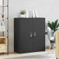 vidaXL Ντουλάπι αποθήκευσης Μαύρο 90 x 40 x 105 cm Ατσάλι