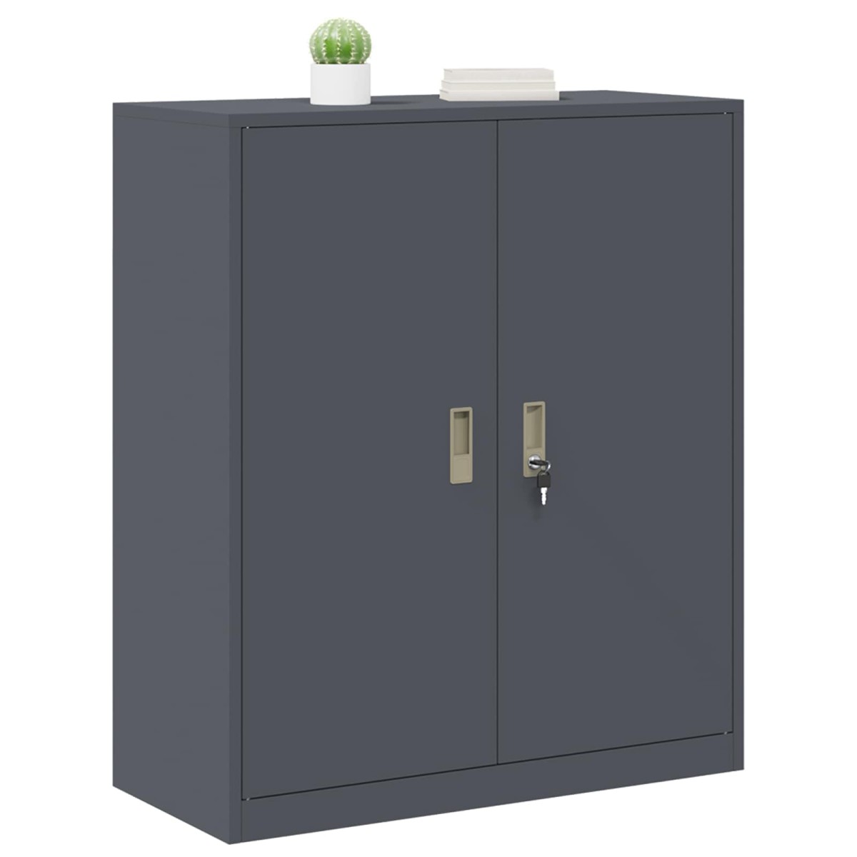 vidaXL Ντουλάπι αποθήκευσης Ανθρακί 90 x 40 x 105 cm Ατσάλι