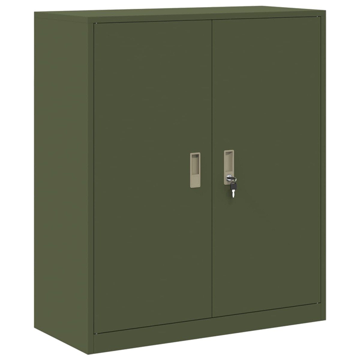 vidaXL Ντουλάπι αποθήκευσης Ελιά Πράσινη 90 x 40 x 105 cm Ατσάλι