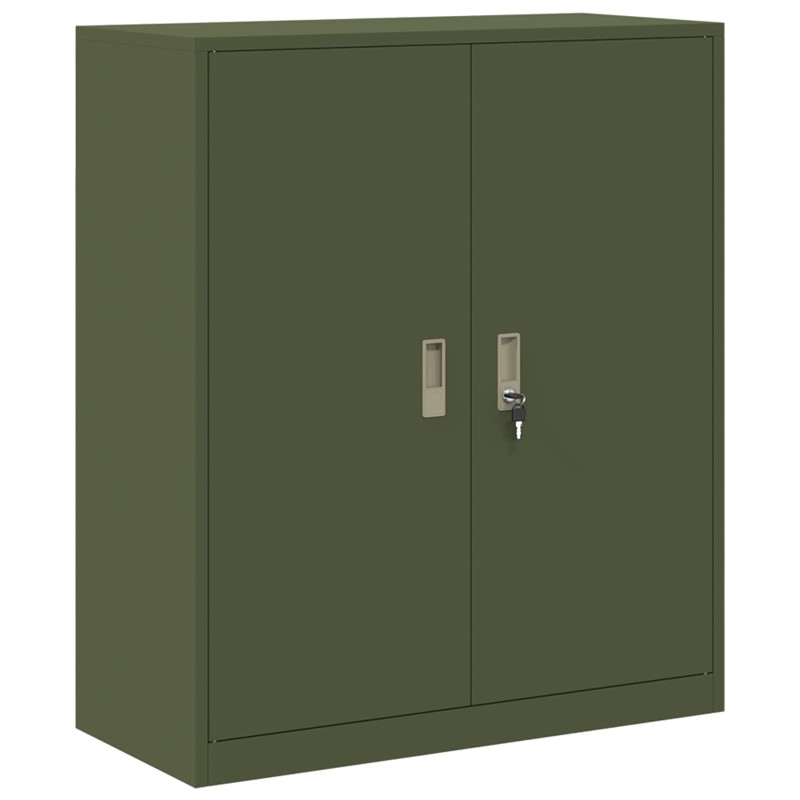 vidaXL Ντουλάπι αποθήκευσης Ελιά Πράσινη 90 x 40 x 105 cm Ατσάλι