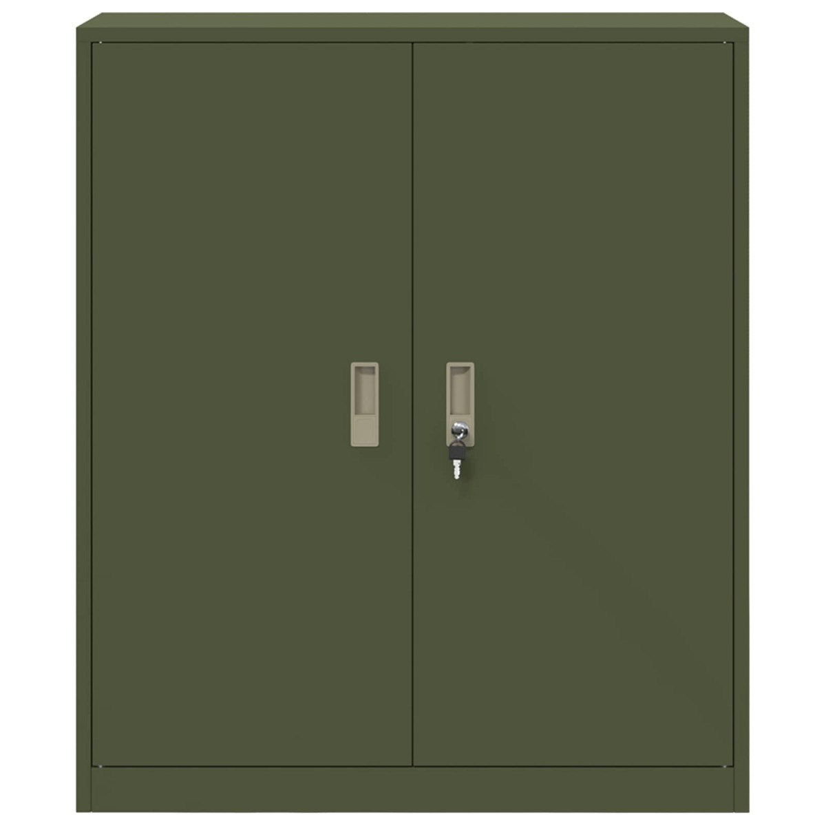 vidaXL Ντουλάπι αποθήκευσης Ελιά Πράσινη 90 x 40 x 105 cm Ατσάλι