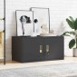 vidaXL Ντουλάπι αποθήκευσης Μαύρο 80 x 40 x 40 cm Ατσάλι