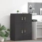 vidaXL Ντουλάπι αποθήκευσης Μαύρο 80 x 40 x 40 cm Ατσάλι