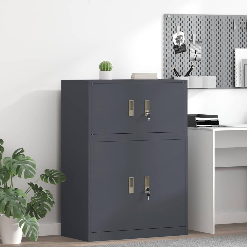 vidaXL Ντουλάπι αποθήκευσης Ανθρακί 80 x 40 x 40 cm Ατσάλι