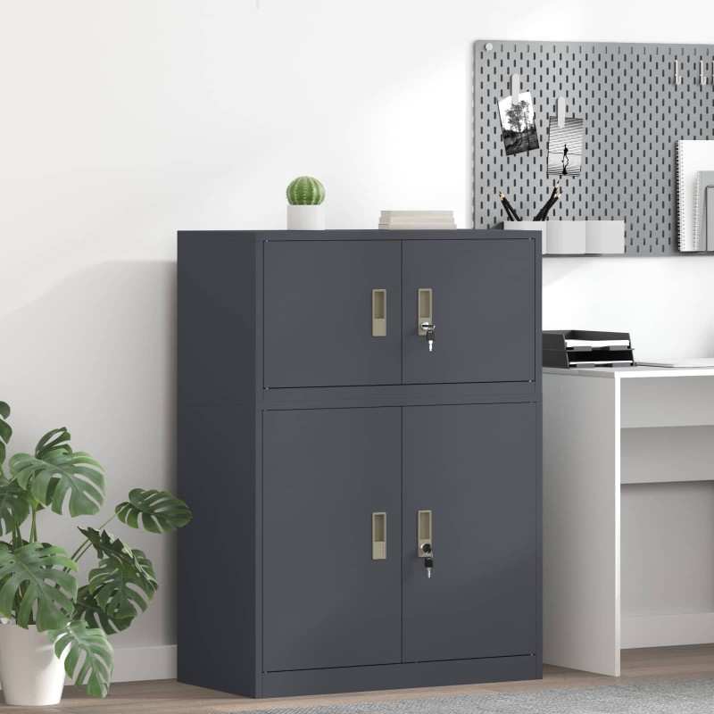 vidaXL Ντουλάπι αποθήκευσης Ανθρακί 80 x 40 x 40 cm Ατσάλι