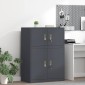 vidaXL Ντουλάπι αποθήκευσης Ανθρακί 80 x 40 x 40 cm Ατσάλι