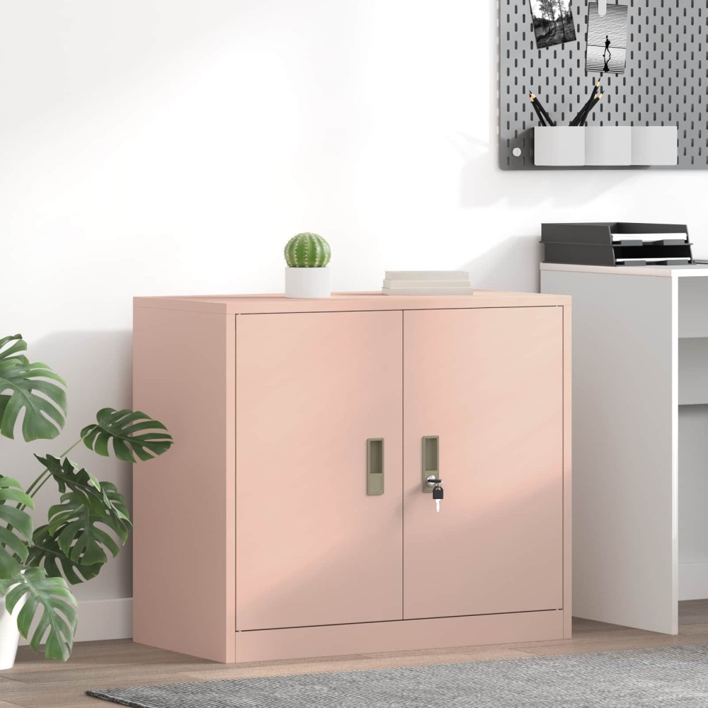 vidaXL Ντουλάπι αποθήκευσης Ροζ 80 x 40 x 70 εκ Ατσάλι