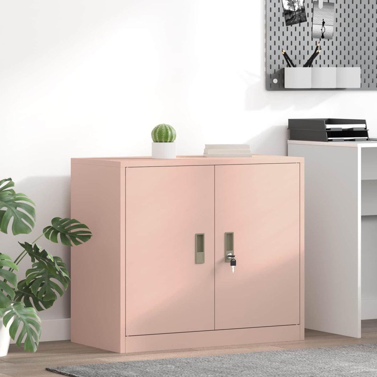vidaXL Ντουλάπι αποθήκευσης Ροζ 80 x 40 x 70 εκ Ατσάλι