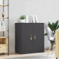 vidaXL Ντουλάπι αποθήκευσης Μαύρο 80 x 40 x 90 εκ Ατσάλι