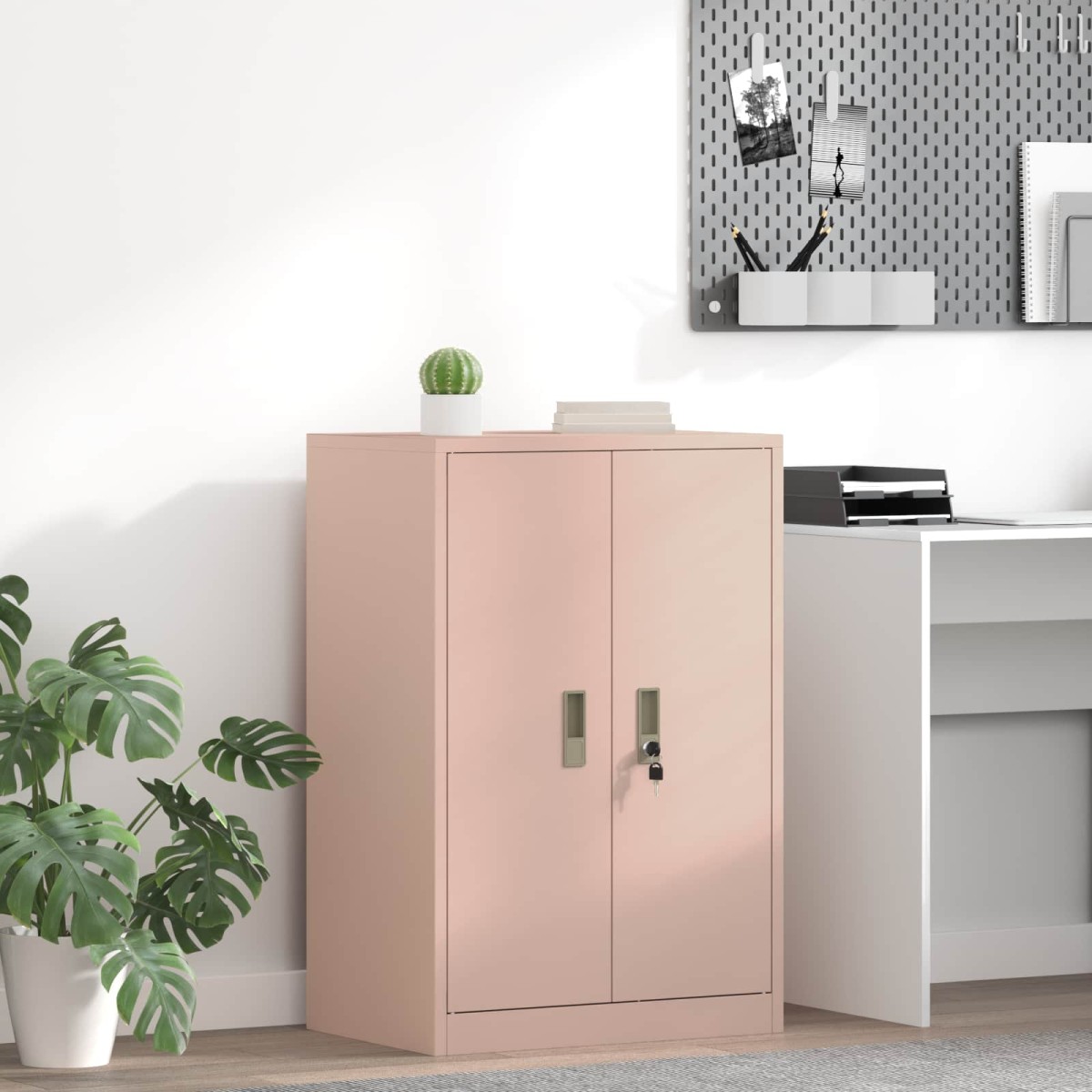 vidaXL Ντουλάπι αποθήκευσης Ροζ 60 x 40 x 90 cm Ατσάλι