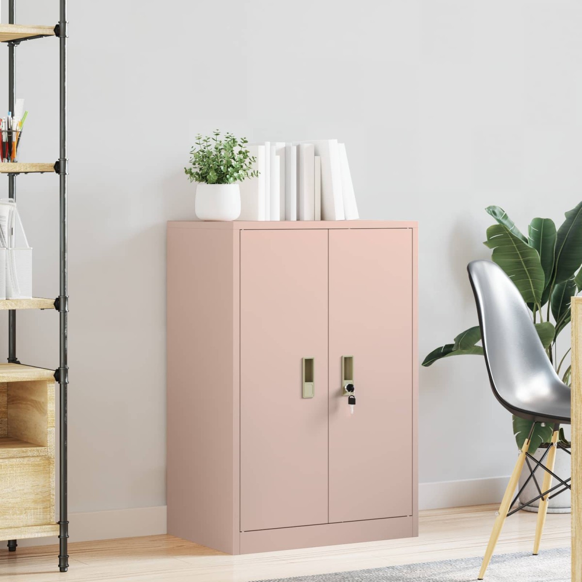 vidaXL Ντουλάπι αποθήκευσης Ροζ 60 x 40 x 90 cm Ατσάλι