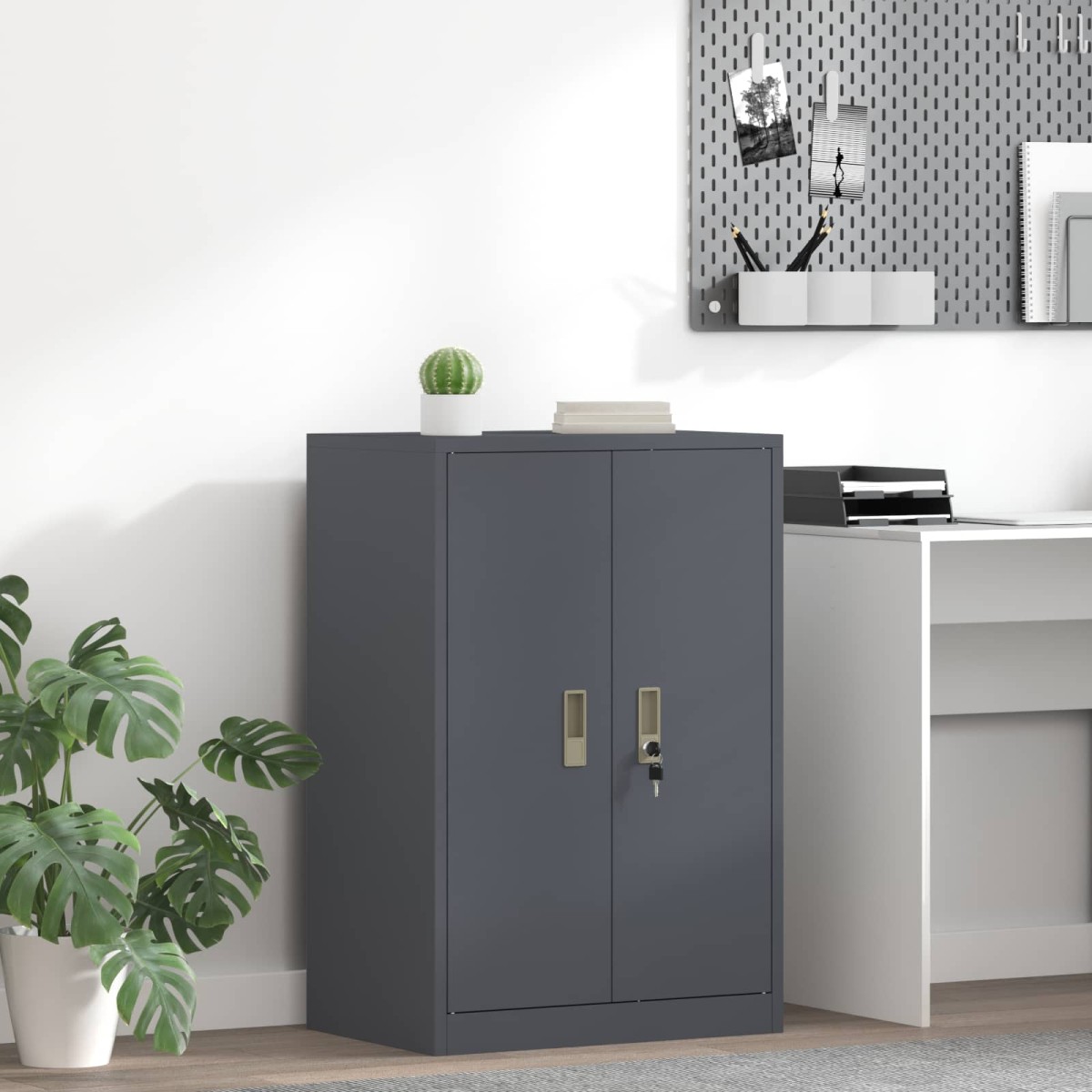 vidaXL Ντουλάπι αποθήκευσης Ανθρακί 60 x 40 x 90 cm Ατσάλι