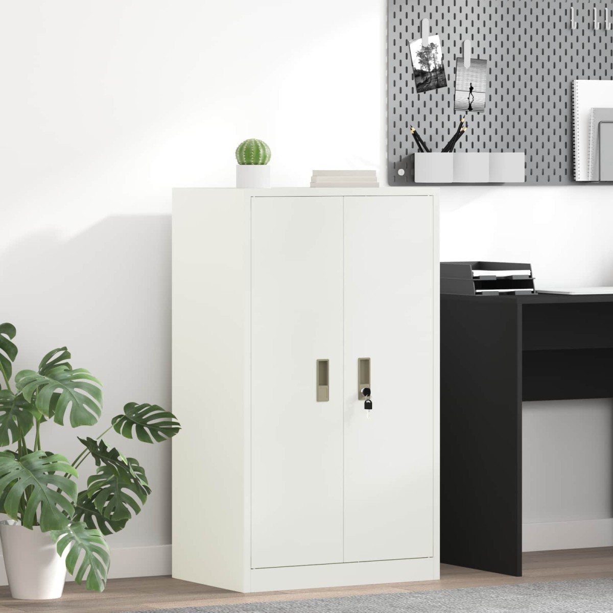 vidaXL Ντουλάπι αποθήκευσης Λευκός 60 x 40 x 105 εκ Ατσάλι