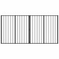vidaXL Πόρτα Σκύλου 2 Panels Μαύρο 100 x 100 cm Επικαλυμμένος Χάλυβας
