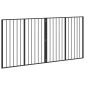 vidaXL Πόρτα Σκύλου 2 Panels Μαύρο 100 x 100 cm Επικαλυμμένος Χάλυβας