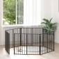 vidaXL Πόρτα Σκύλου 6 τμχ. Μαύρο 100 x 80 cm Επικαλυμμένος Χάλυβας