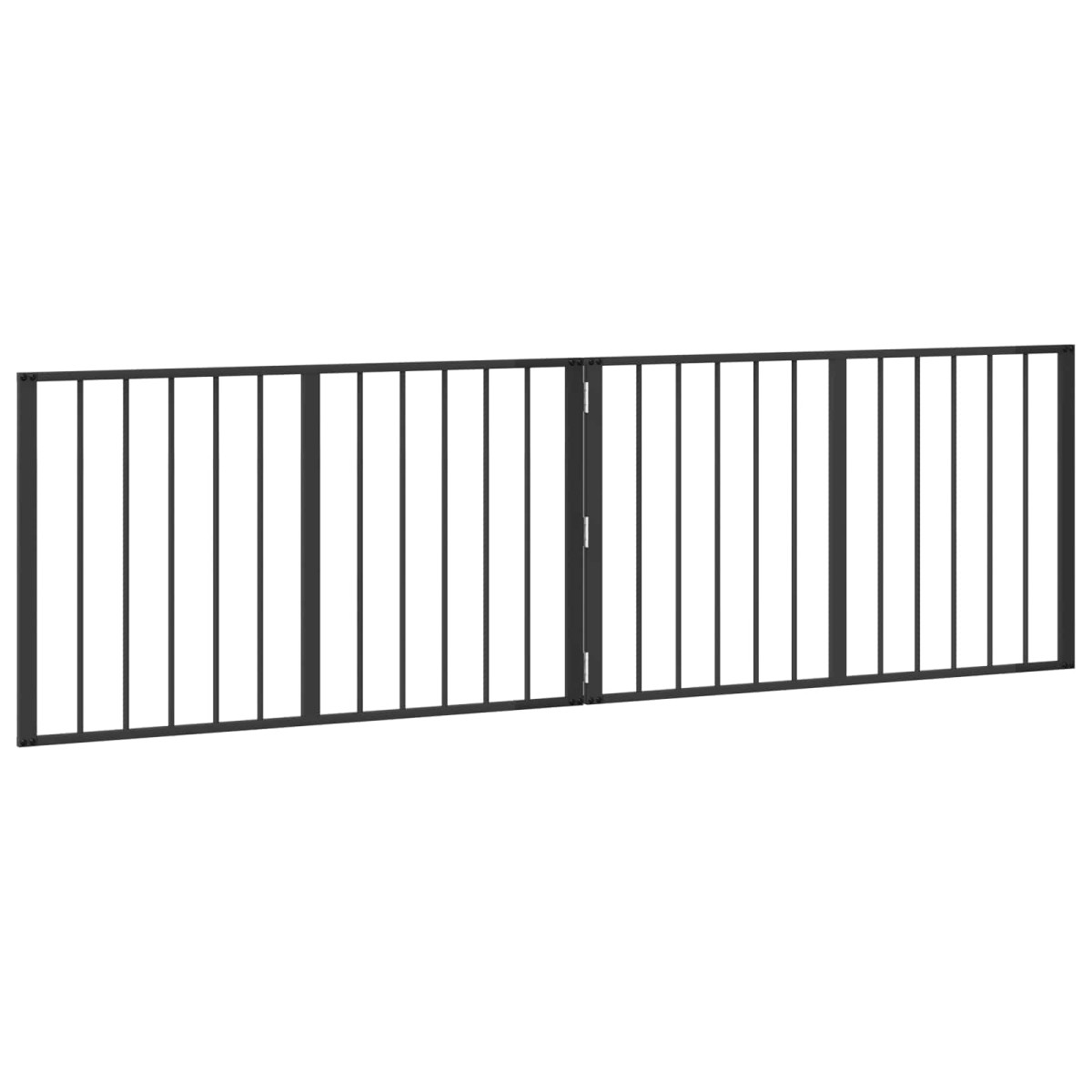 vidaXL Πόρτα Σκύλου 2 τμχ. Μαύρο 100 x 60 cm Επικαλυμμένος Χάλυβας
