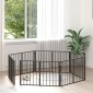 vidaXL Πόρτα Σκύλου 6 τμχ. Μαύρο 100 x 60 cm Επικαλυμμένος Χάλυβας