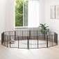 vidaXL Πόρτα Σκύλου 10 τμχ. Μαύρο 100 x 60 cm Επικαλυμμένος Χάλυβας