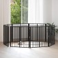 vidaXL Πόρτα Σκύλου 8 τμχ. Μαύρο 80 x 80 cm Επικαλυμμένος Χάλυβας
