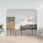 vidaXL Πόρτα Σκύλου 6 τμχ. Μαύρο 80 x 60 cm Επικαλυμμένος Χάλυβας