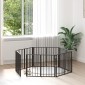 vidaXL Πόρτα Σκύλου 6 τμχ. Μαύρο 80 x 60 cm Επικαλυμμένος Χάλυβας