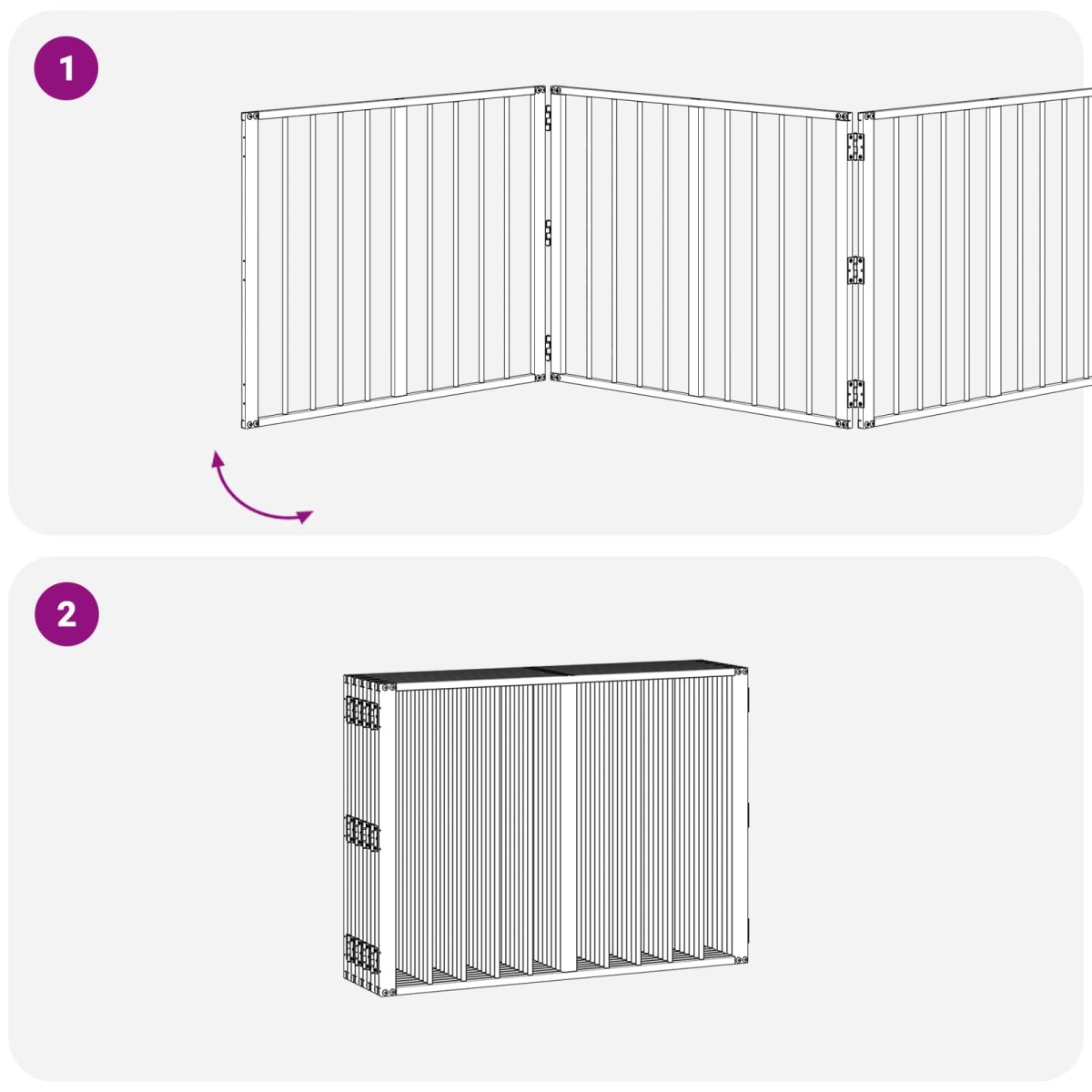 vidaXL Πόρτα Σκύλου 10 τμχ. Μαύρο 80 x 60 cm Επικαλυμμένος Χάλυβας