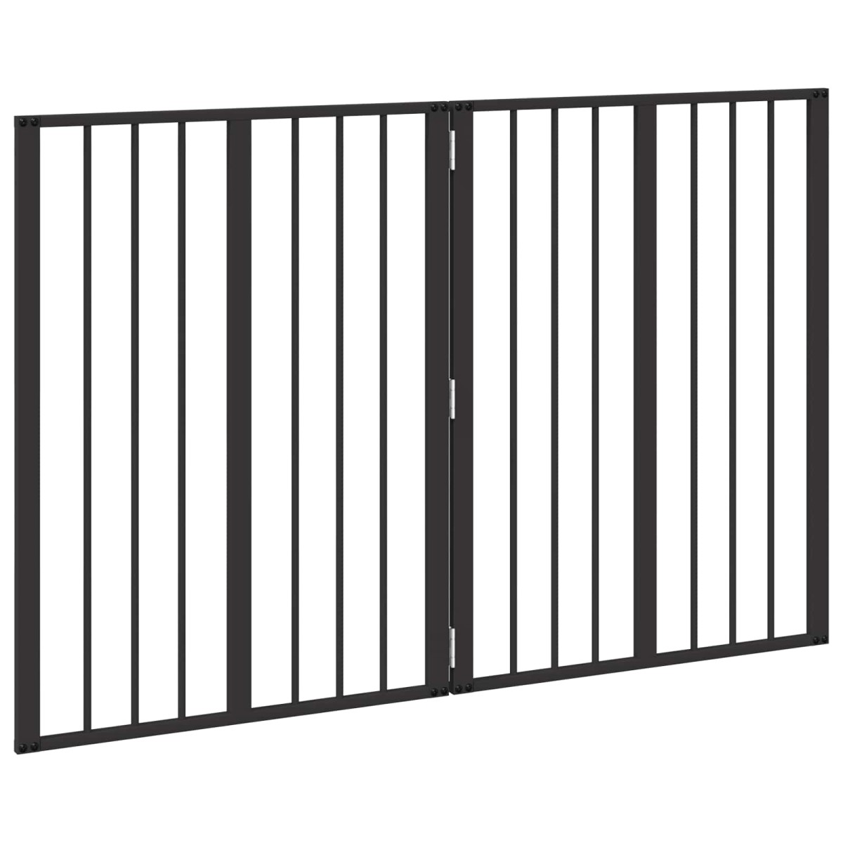 vidaXL Πόρτα Σκύλου 2 τμχ. Μαύρο 60 x 80 cm Επικαλυμμένος Χάλυβας