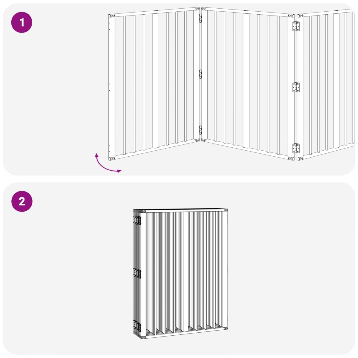 vidaXL Πόρτα Σκύλου 8 τμχ. Μαύρο 60 x 80 cm Επικαλυμμένος Χάλυβας