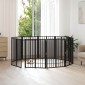 vidaXL Πόρτα Σκύλου 10 τμχ. Μαύρο 60 x 80 cm Επικαλυμμένος Χάλυβας