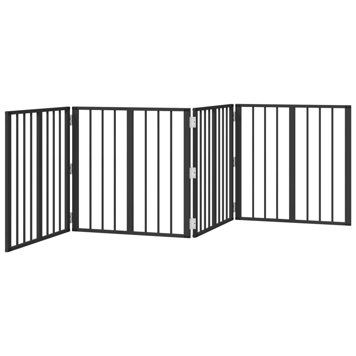 vidaXL Πόρτα Σκύλου 4 τμχ. Μαύρο 60 x 60 cm Επικαλυμμένος Χάλυβας