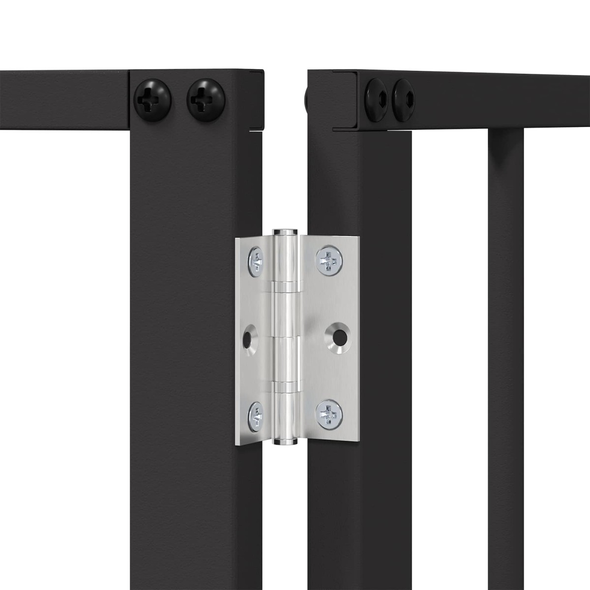vidaXL Πόρτα Σκύλου 6 τμχ. Μαύρο 60 x 60 cm Επικαλυμμένος Χάλυβας