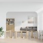 vidaXL Στερεωμένη γυαλιστερή πύλη για σκύλους 6 τμχ. Sonoma Δρυς