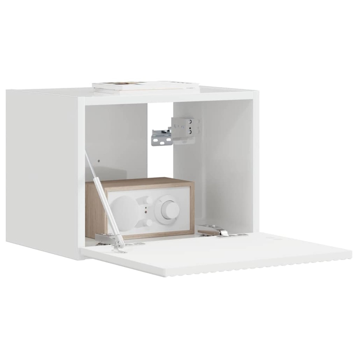 vidaXL Ντουλάπι Τηλεόρασης Τοίχου 39 x 31 x 29,5 εκ Λαμπερό Λευκό