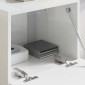 vidaXL Ντουλάπι Τηλεόρασης Τοίχου 39 x 31 x 29,5 εκ Λαμπερό Λευκό