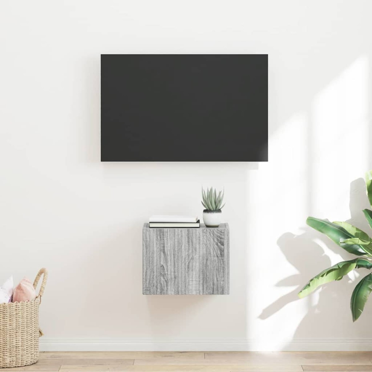 vidaXL Ντουλάπι Τηλεόρασης Τοίχου 39 x 31 x 29,5 εκ Γκρίζο Σονομα