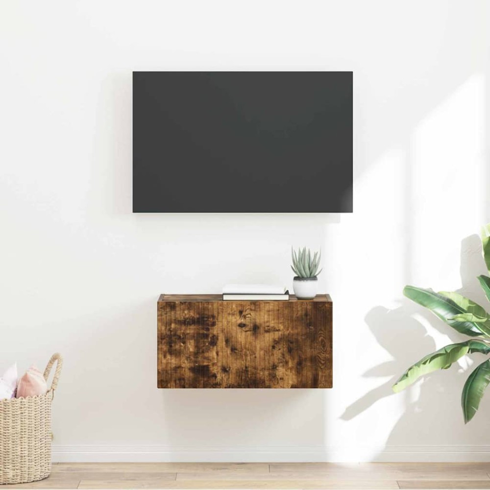 vidaXL Ντουλάπι Τηλεόρασης Τοίχου 60 x 31 x 29,5 εκ Καπνιστό Δρύς
