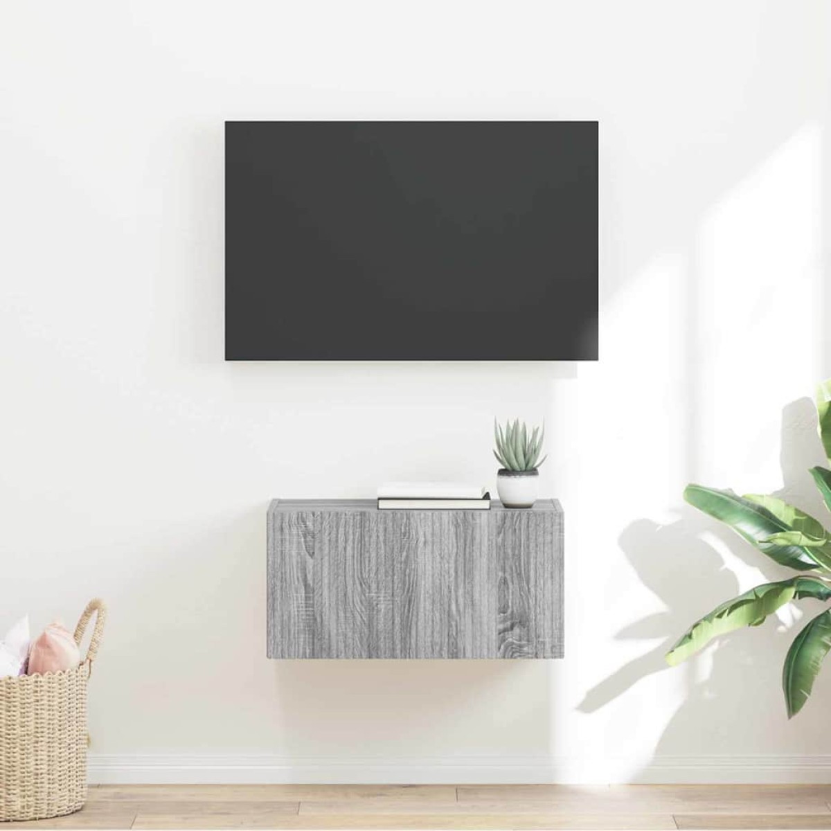 vidaXL Ντουλάπι Τηλεόρασης Τοίχου 60 x 31 x 29,5 εκ Γκρίζο Σονομα