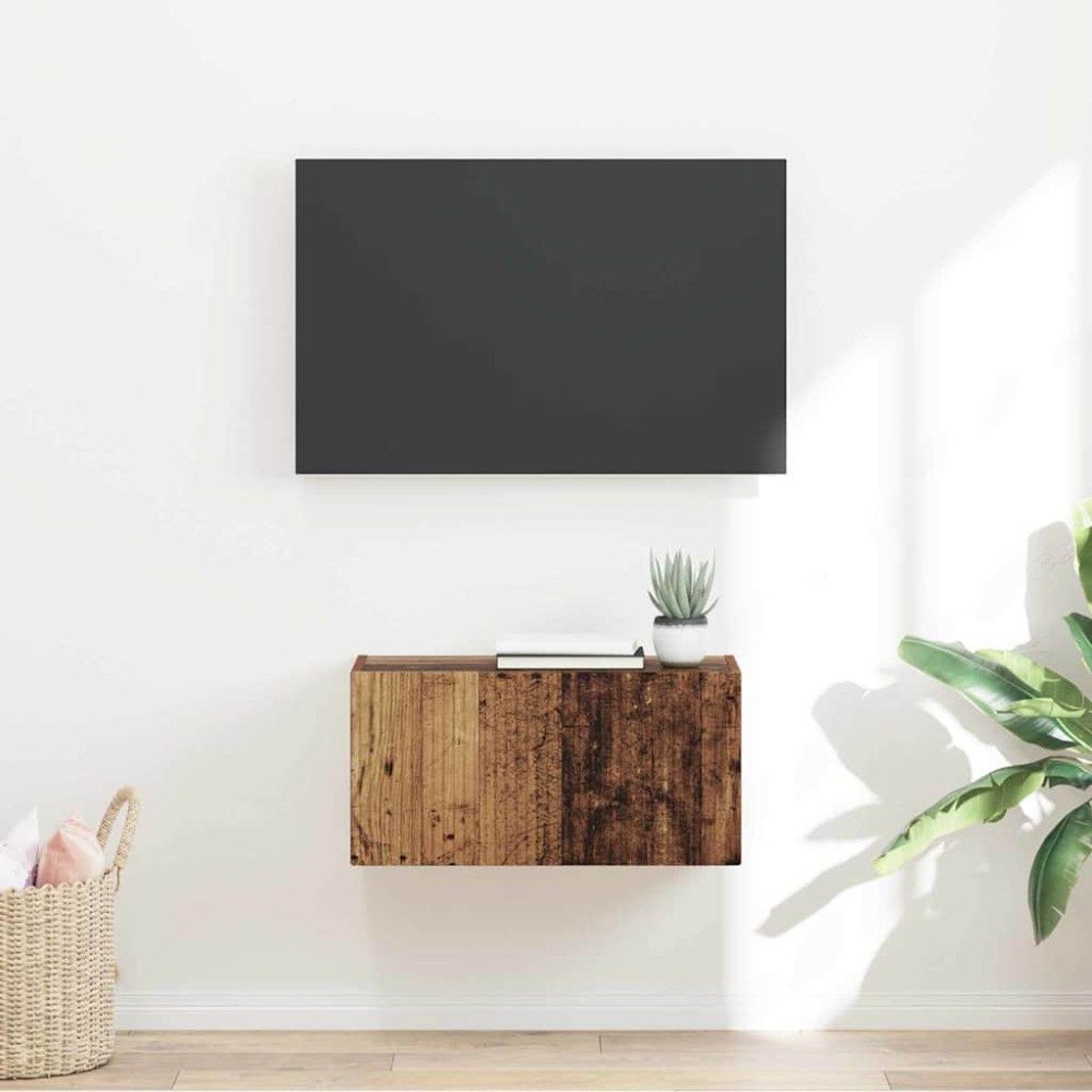 vidaXL Ντουλάπι Τηλεόρασης Τοίχου 60 x 31 x 29,5 εκ Παλιό Ξύλο