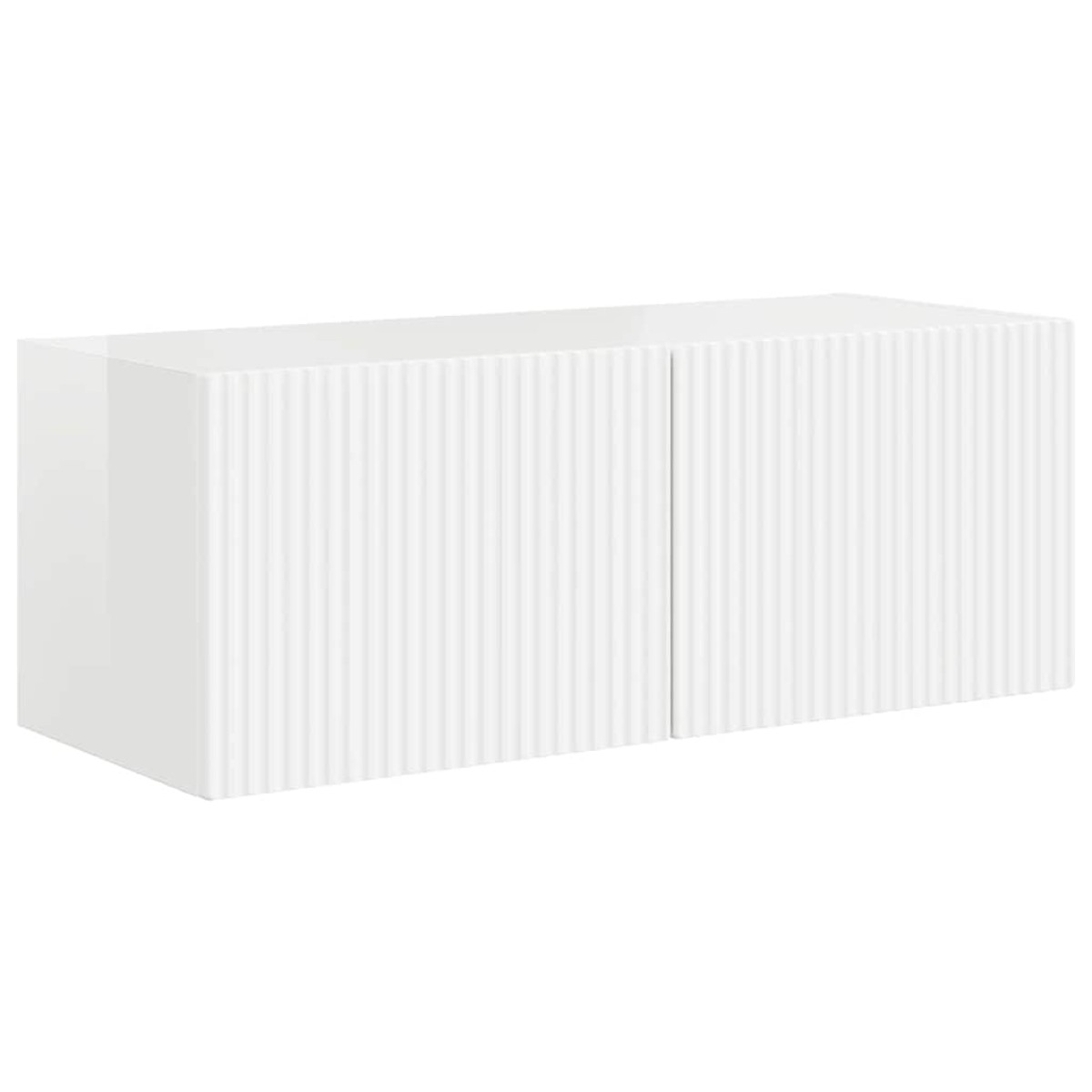 vidaXL Ντουλάπι Τηλεόρασης Τοίχου 78,5 x 31 x 29,5 εκ Λαμπερό Λευκό