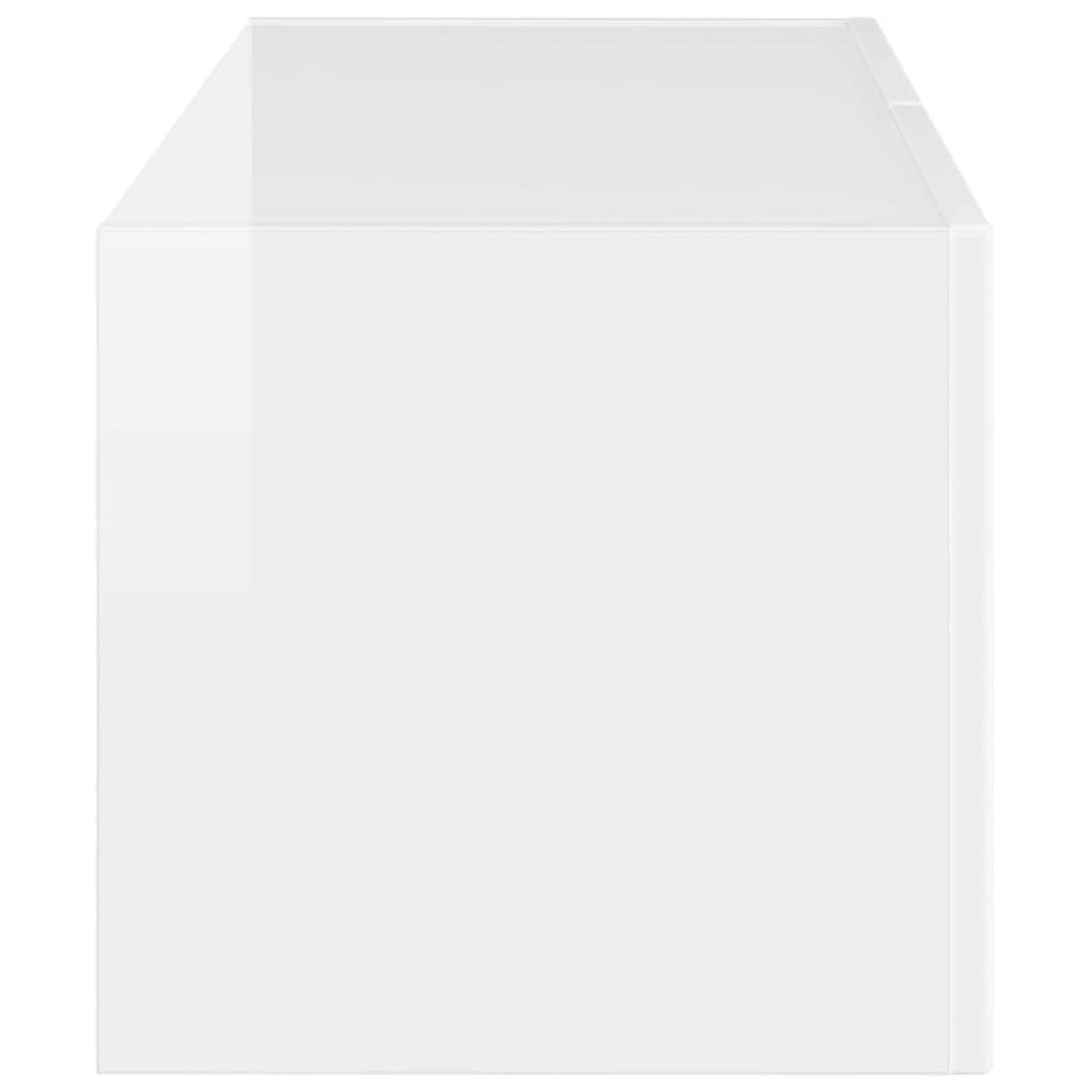 vidaXL Ντουλάπι Τηλεόρασης Τοίχου 78,5 x 31 x 29,5 εκ Λαμπερό Λευκό