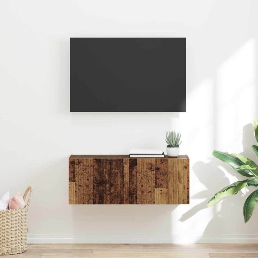 vidaXL Ντουλάπι Τηλεόρασης Τοίχου 78,5 x 31 x 29,5 εκ Παλιό Ξύλο