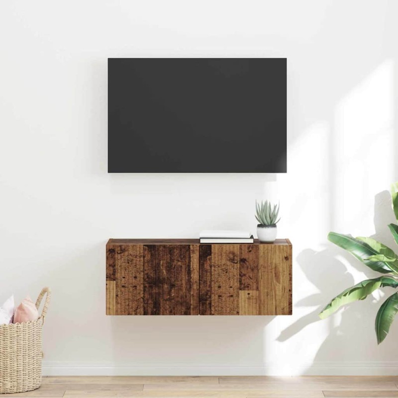 vidaXL Ντουλάπι Τηλεόρασης Τοίχου 78,5 x 31 x 29,5 εκ Παλιό Ξύλο