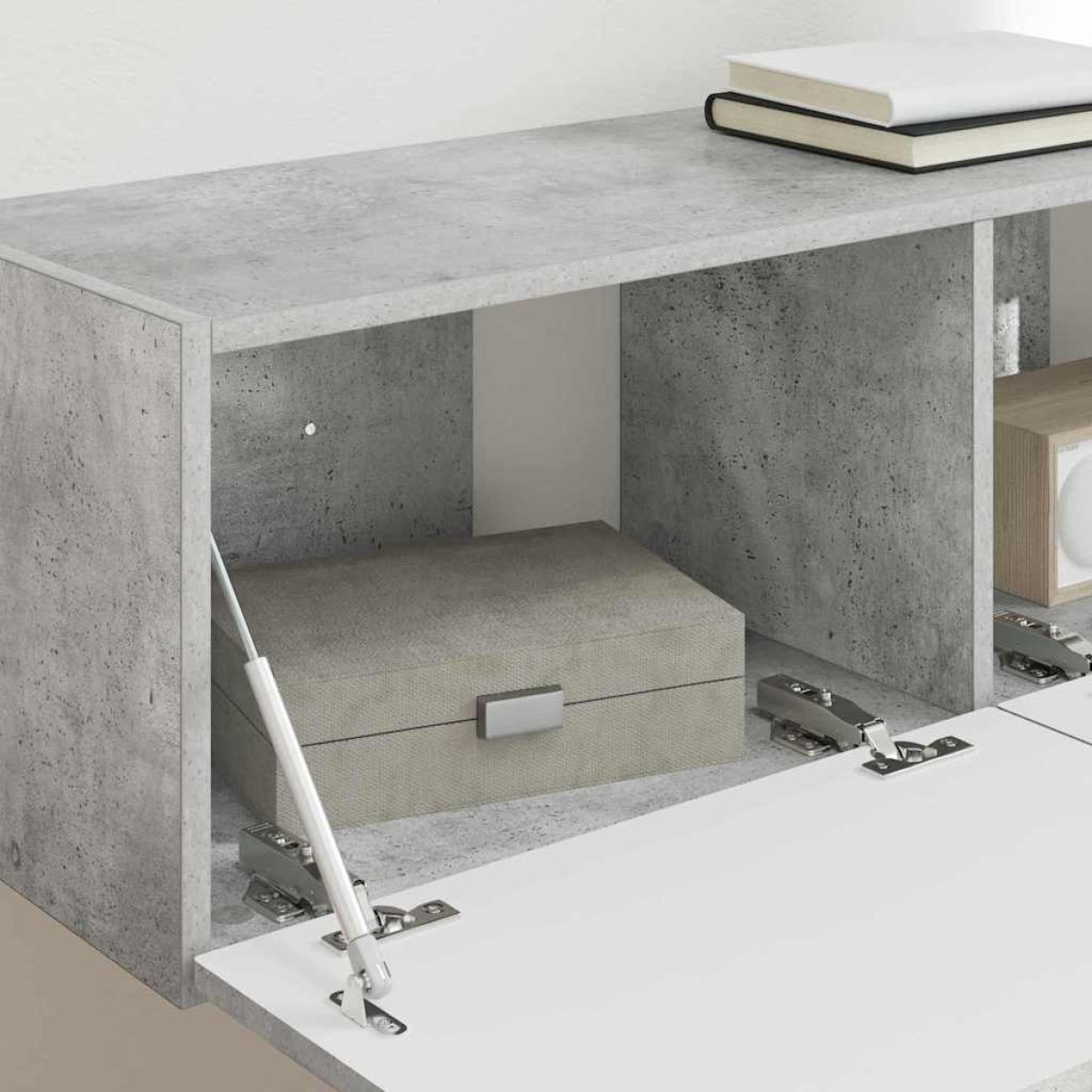 vidaXL Ντουλάπι Τηλεόρασης Τοίχου 98 x 31 x 29,5 εκ Σκυρόδεμα