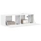 vidaXL Ντουλάπι Τηλεόρασης Τοίχου 98 x 31 x 29,5 εκ Λαμπερό Λευκό