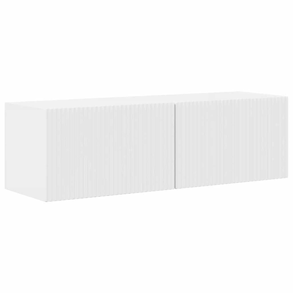 vidaXL Ντουλάπι Τηλεόρασης Τοίχου 98 x 31 x 29,5 εκ Λαμπερό Λευκό