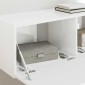 vidaXL Ντουλάπι Τηλεόρασης Τοίχου 98 x 31 x 29,5 εκ Λαμπερό Λευκό