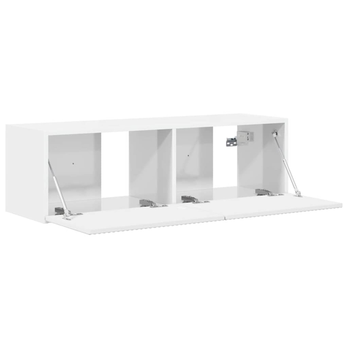 vidaXL Ντουλάπι Τηλεόρασης Τοίχου 98 x 31 x 29,5 εκ Λαμπερό Λευκό