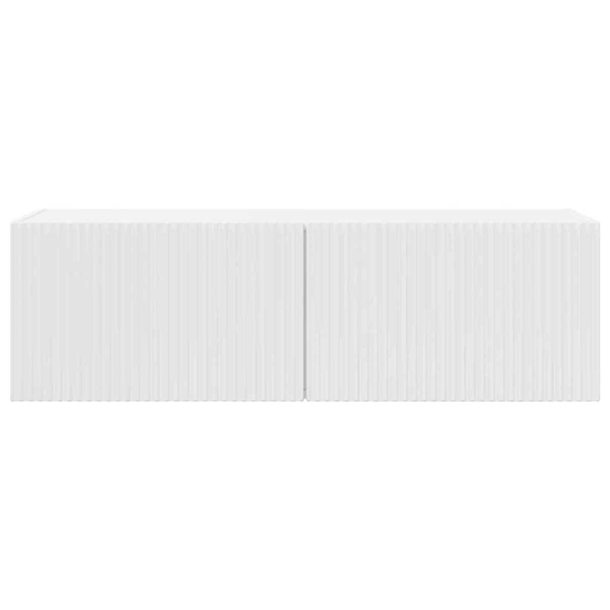 vidaXL Ντουλάπι Τηλεόρασης Τοίχου 98 x 31 x 29,5 εκ Λαμπερό Λευκό